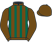 Brown and green stripes, brown sleeves and cap}