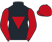 Black, red inverted triangle, sleeves and cap}