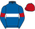 Royal blue, white hoop, royal blue sleeves, red armlets, red cap}