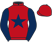 Red, dark blue star and sleeves}