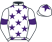White, purple stars, armlets and star on cap}