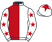 Red and white (halved), white sleeves, red stars, white cap, red star}