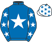 Royal blue, white star, white stars on sleeves, white cap, royal blue stars}