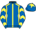 Royal blue, yellow seams, chevrons on sleeves, royal blue cap, yellow star}