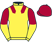 Yellow, maroon epaulets, halved sleeves, maroon cap}