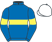 Royal blue, yellow hoop and armlet, white cap}