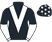 Black, white chevron, halved sleeves, black cap, white stars}