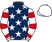Dark blue, white stars, white and red hooped sleeves, white cap}
