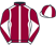 Maroon, white seams, white and maroon diabolo on sleeves, white and maroon quartered cap}