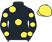 Black, large yellow spots, black sleeves, yellow spots, yellow cap}