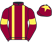 Maroon, yellow braces, yellow armlet, yellow star on cap}