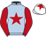 Light blue, red star and sleeves, white cap, red star}