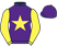 Purple, yellow star and sleeves, purple cap}