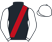 Black, red sash, white sleeves and cap}