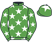 Emerald green, white stars, white star on cap}