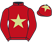 Red, light green star and star on cap}