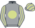 Grey, light green disc, striped sleeves and cap}