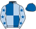 Royal blue and light blue (quartered), light blue sleeves, royal blue stars, royal blue cap}