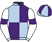 Light blue and purple (quartered), white sleeves, purple armlets}