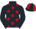 Black, red stars, black sleeves, red & black quartered cap}
