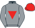 Grey, red inverted triangle, red cap}