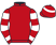 Red, red and white hooped sleeves, white hoop on cap}