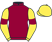 Maroon, yellow sleeves, maroon armlets, yellow cap}