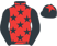 Red, black stars, black sleeves, black cap, red star}