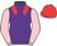 Purple, red epaulets, pink sleeves, red cap}