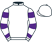 White, purple hooped sleeves}