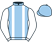 Light blue, white braces and sleeves}