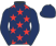 Dark blue, red stars, dark blue sleeves and cap}