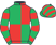 Emerald green and red quartered, hooped sleeves, striped cap}