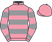 Rose pink, grey hoops, hooped sleeves, rose pink cap}