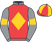 Red, gold diamond, grey collar and sleeves, gold armband, red and gold quartered cap}