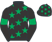 Black, green stars, black sleeves, green armband, black cap, green stars}