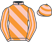 Pink, orange diagonal stripes, striped sleeves, hooped cap}