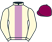 Cream, lilac stripe, cream sleeves, purple cap}