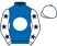 Royal blue, white disc, white sleeves, black stars, white cap}