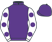 Purple, white sleeves, purple spots}