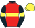 Silk colours for KNIGHT SALUTE, trained by Milton Harris and owned by Four Candles Partnership