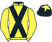 Yellow, black cross sashes, black cap, yellow star}