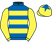 Royal blue, yellow hoops and sleeves, yellow cap, royal blue star}