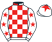 Red and white check, white sleeves, red stars, white cap, red star}
