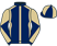 Dark blue, beige seams, diabolo on sleeves, quartered cap}