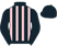 Black and pink stripes, black sleeves and cap}