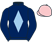 Dark blue, light blue diamond, pink cap}