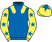 Royal blue, yellow epaulets, yellow sleeves, royal blue stars, yellow cap, royal blue star}