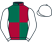 Dark green and maroon (quartered), white sleeves and cap}