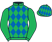 Emerald green & royal blue diamonds,emGreen sleeves,emGreen cap,blue diamonds}